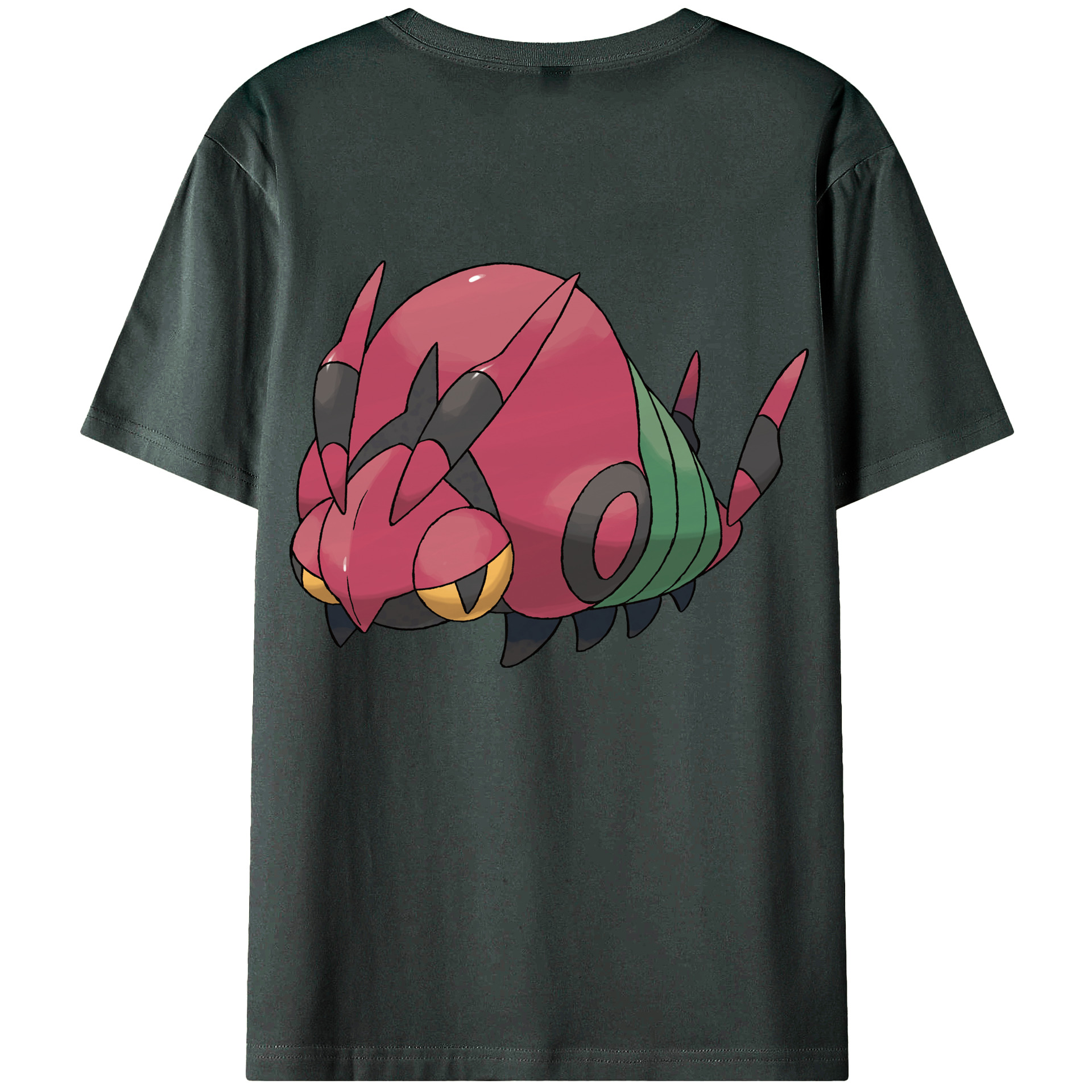 （画像用） ポケットモンスター Pokémon 綿100％ メンズ半袖Tシャツ（バックプリント） 通気性